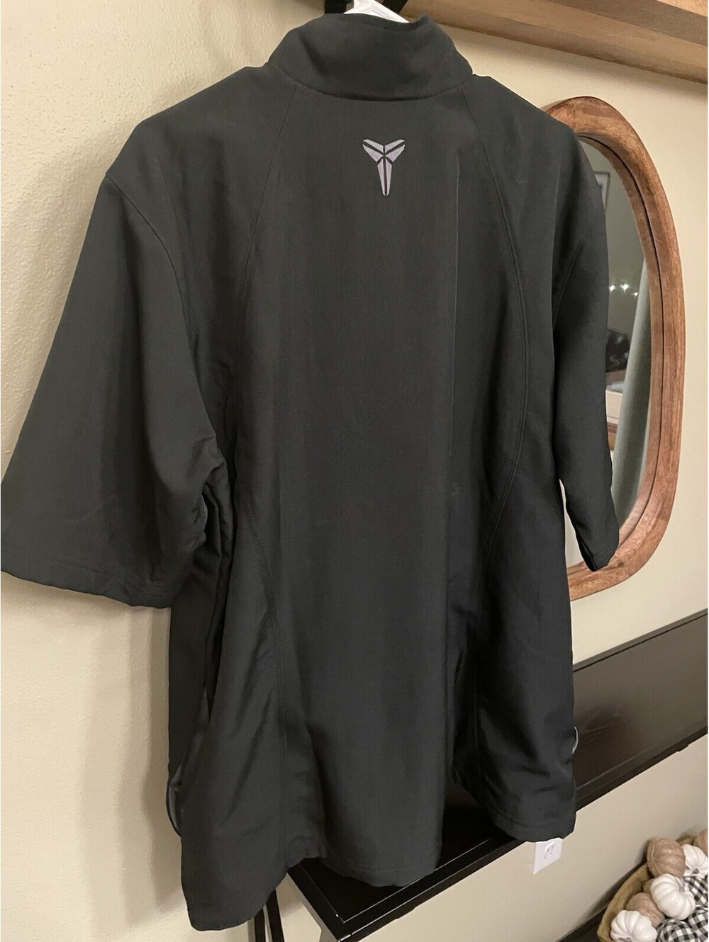 Nike Kobe Bryant NBA Lakers Zip Short Sleeve Shooting Shirt Jacket Black Large